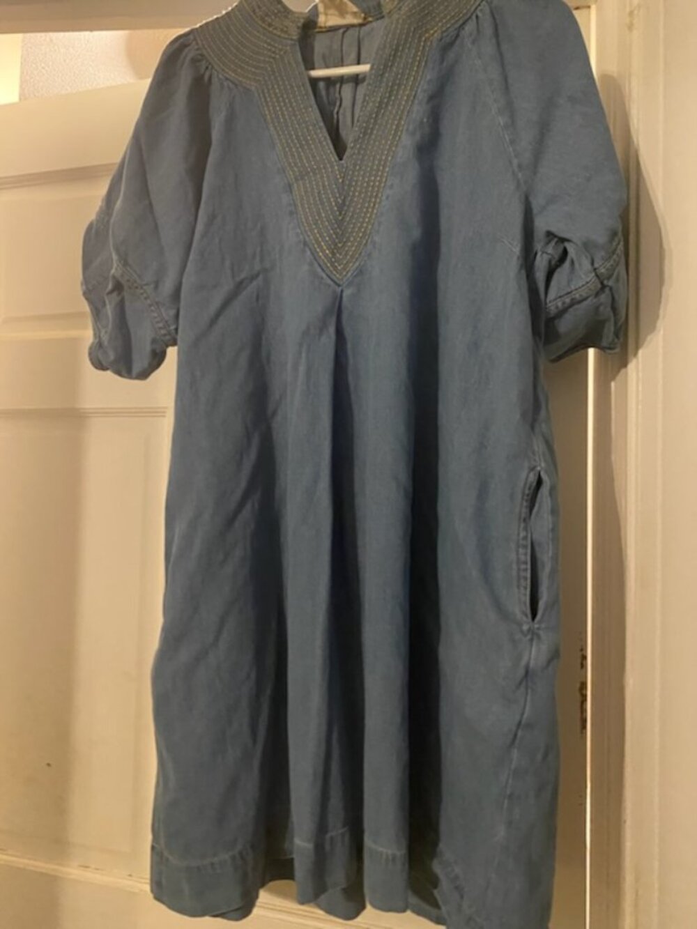 Umgee mini denim dress, size large